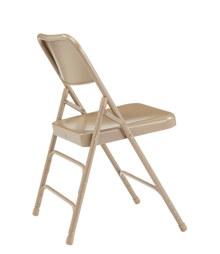 National Public Seating 301 300 Series 18.25" W Beige Steel Square Back Premium Folding Chair