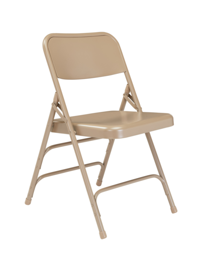 National Public Seating 301 300 Series 18.25" W Beige Steel Square Back Premium Folding Chair