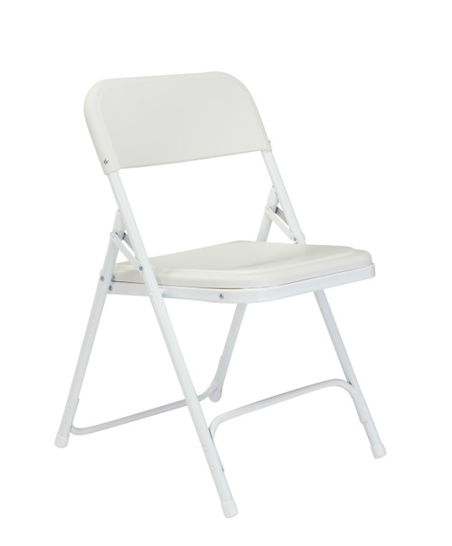 National Public Seating 821 800 Series 18.75" W White Premium Lightweight Plastic Folding Chair