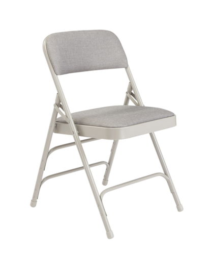 National Public Seating 2302 2300 Series 18.75" W Greystone Deluxe Fabric Upholstered Premium Folding Chair