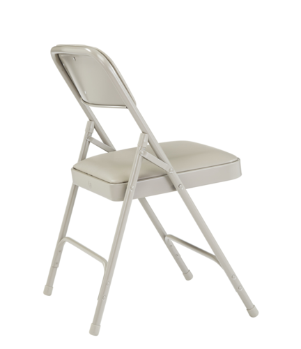 National Public Seating 1202 1200 Series 18.75" W Gray Premium Vinyl Upholstered Folding Chair