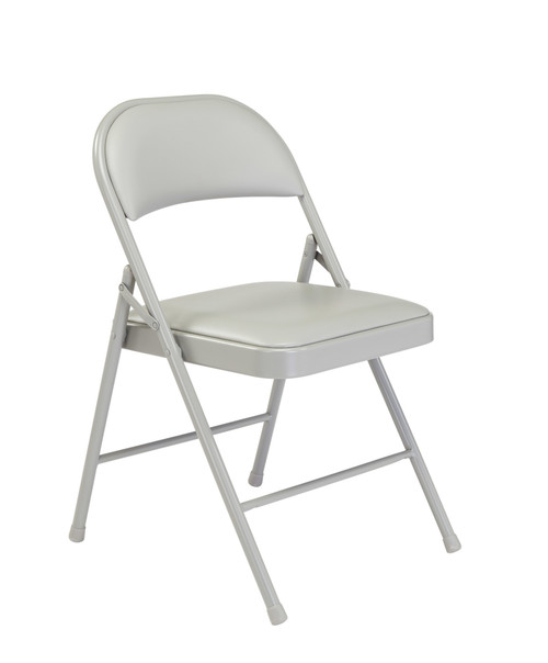 National Public Seating 952 900 Series 18.5" W Gray Vinyl Padded Folding Chair