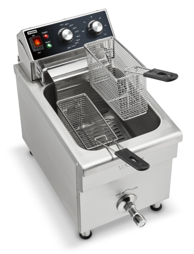 Waring WDF1700 15 Lbs. Stainless Steel Electric Countertop Commercial Deep Fryer - 120 Volts