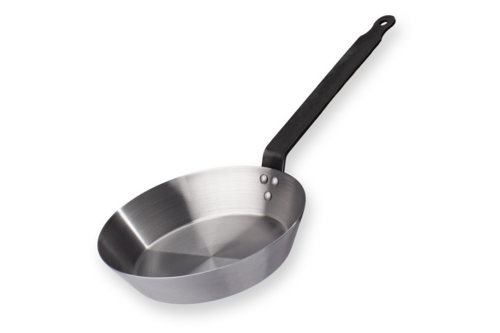 Crestware CSFRY08 8" W x 17" D x 5" H Carbon Steel Fry Pan