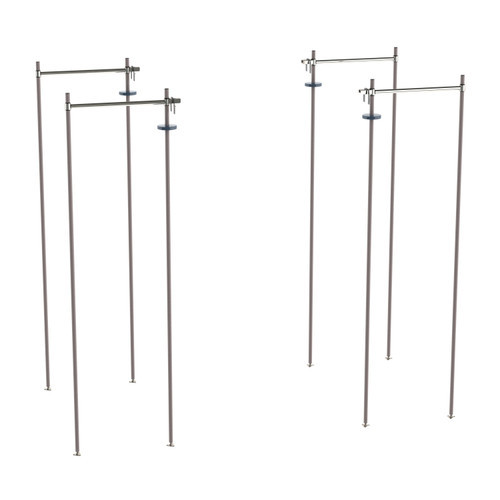 Metro TTE24K4 Super Erecta 24" W Gray Epoxy-Coated Super Adjustable Top-Track Stationary End Unit Kit