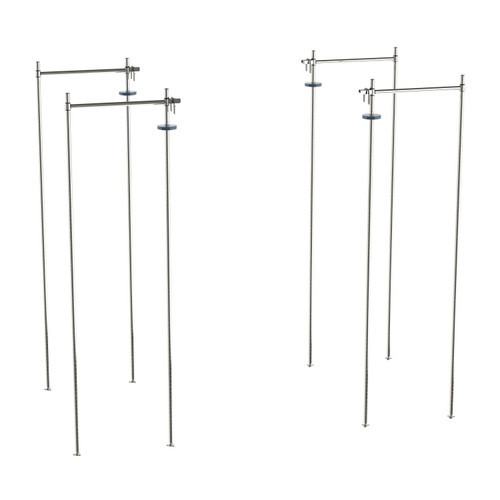 Metro TTE24S Super Erecta 24" W Stainless Steel Super Adjustable Top-Track Stationary End Unit Kit