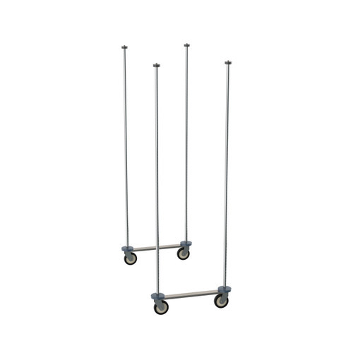 Metro TTM24C Super Erecta 24" W Chrome Top-Track Mobile Unit Kit with Casters