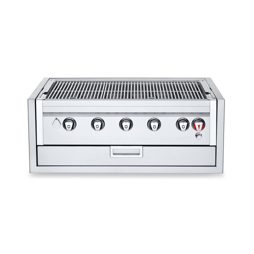 Crown Verity IBI36-GO-LP Infinite Series Liquid Propane 41.34" W 5 Burners Stainless Steel Built-In Outdoor Charbroiler Grill - 74,000 BTU