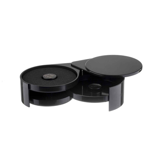 TableCraft Products 666 3 Swing-Out Trays Black Rimmer