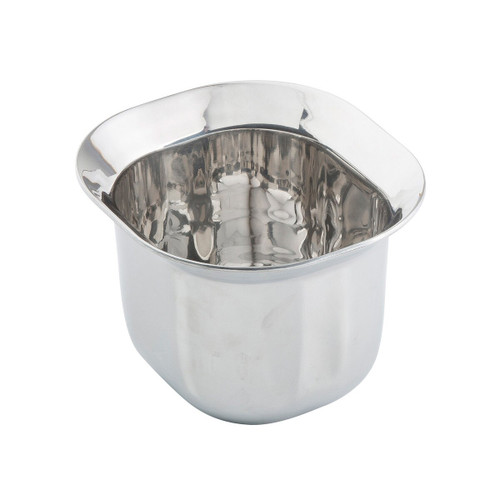 TableCraft Products 123513 5 7/8" x 5 1/4" x 4" 1 1/4 Qt. Sixth Size Without Handles Induction Aluminum Core Mirror Finish Tri-Ply Serving Pan