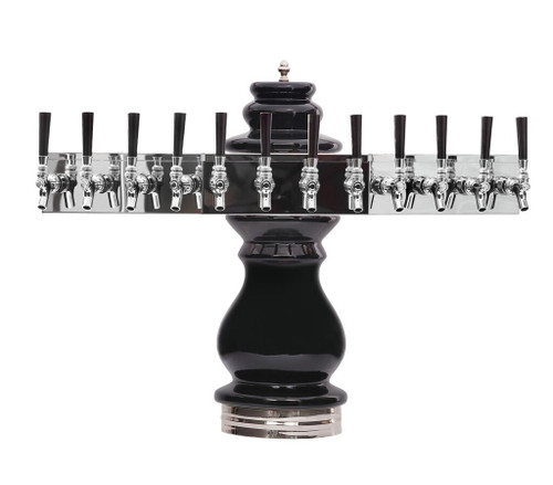 Micro Matic CT400E-12KR 12 Faucets Glycol Cooled Braumeister Ellipse Ceramic Draft Tower