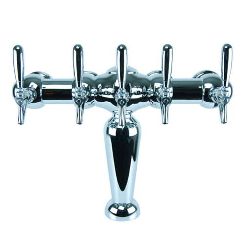 Micro Matic PA-G5-5-C-G-M 5 Faucets Chrome Finish Paris Draft Tower with Medallion