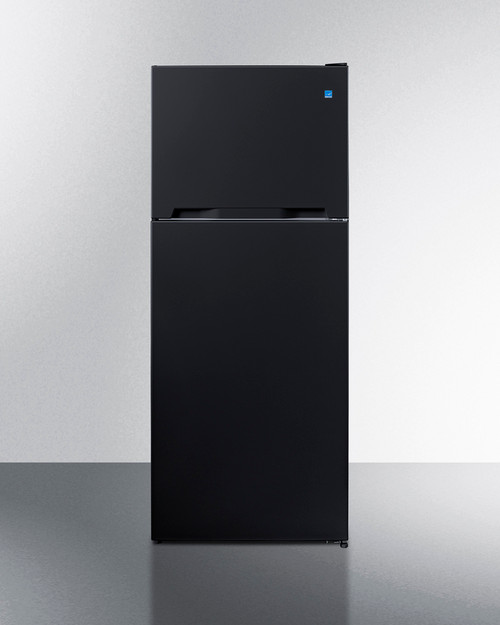 Summit CTR152B 14.3 Cu. Ft. Black Stainless Steel 2 Solid Doors Frost Free Refrigerator-Freezer - 115 Volts