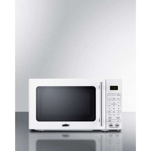 Summit SM904WA 17.88" W White Exterior Countertop Microwave Oven - 115 V