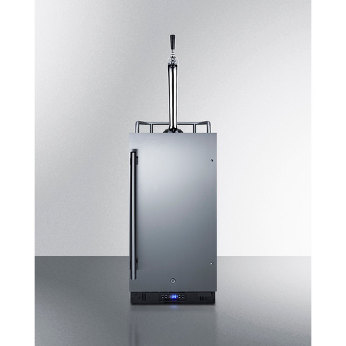 Summit SBC15SNAKE 15" W Gooseneck Tap Stainless Steel Door Beer Kegerator