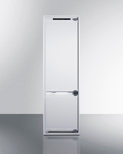 Summit FFBF11NT 10.77 Cu. Ft. White Stainless Steel 2 Solid Doors Built-In Refrigerator-Freezer - 115 Volts