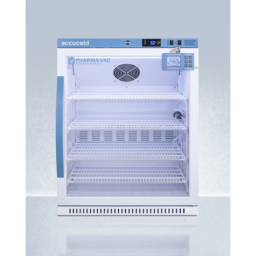 Summit  ARG61PVBIADADL2B Pharma-Vac 23.38" W Glass Door Undercounter Medical Refrigerator - 115 Volts