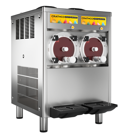 Crathco-UNIC CR 2502 21.25" W Double Flavor Counter Model Air-Cooled Frozen Beverage Machine - 115 Volts