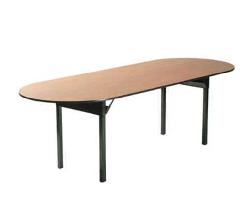 Maywood DLORIG6072RACE 72" W x 60" D x 30" H Oval Metal Glide Caps Original Folding Table