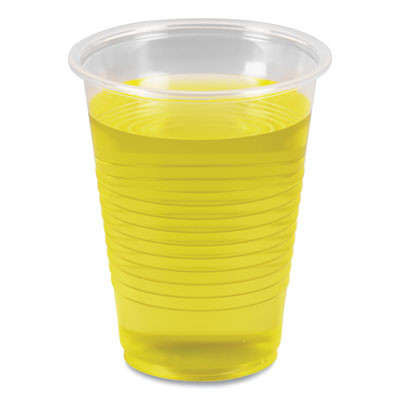 Essendant BWKTRANSCUP7CT 7 Oz. Translucent Plastic Boardwalk Cold Cups - 25 Sleeves of 100 Each