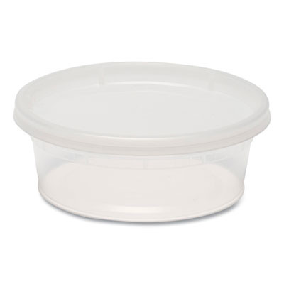 Essendant GENDELI8OZ 8 Oz. Clear Plastic Deli Container with Lid - 240 per Carton