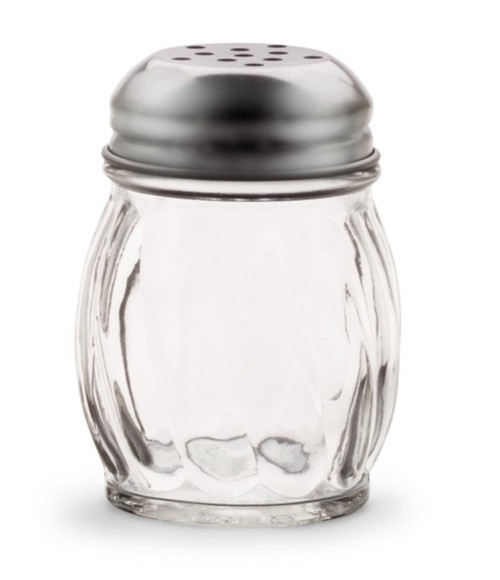 Vollrath 674 6 Oz. Glass Jar Stainless Steel Cap Traex Cheese Shaker
