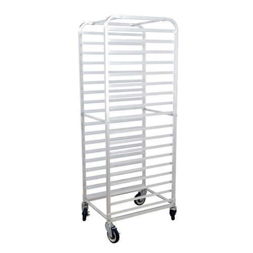 Omcan USA 27054 18 Pans Aluminum Mobile Full Size Pan Rack