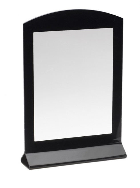 Cal-Mil 633 8.5" x 11" Acrylic Black Arched Classic Cardholder Frame