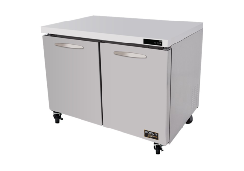 MVP Group KUCF-48-2 51" W Stainless Steel 2 Solid Door Kool-It Signature Undercounter Freezer - 115 Volts