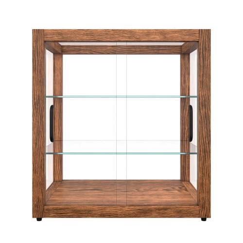 Koolmore KM-BDW-20D 2.5 Cu. Ft. Dark Wood Finish 3 Tempered Glass Shelves Full Service Bakery Display Case