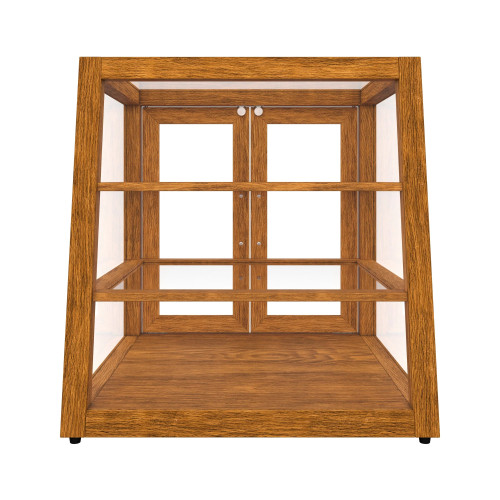 Koolmore KM-BDW-21SLL 3.5 Cu. Ft. Ash Wood Frame with Tempered Glass Panels 3 Shelves Slanted Bakery Display Case
