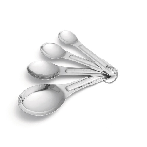TableCraft Products 721 4 Pieces Stainless Steel Measuring Spoon Set