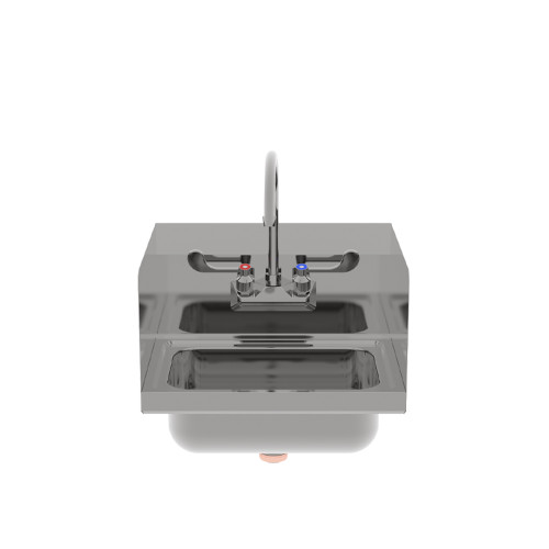 Atosa SH17SD Mixrite 17" W 18 Ga 304 Stainless Steel with 6" Backsplash Wall Mount 1-Compartment Hand Sink