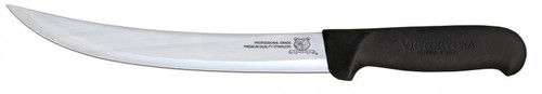 Omcan USA 16857 10" Black Handle Granton Edge Blade Breaking Knife
