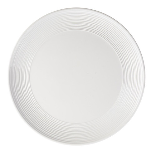 TableCraft Products 10496 13 1/8" White Round Melamine Pulito Collection Platter