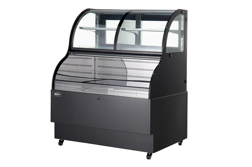 Omcan USA 47277 47.2" W Shelves Dual Service Open Display Case