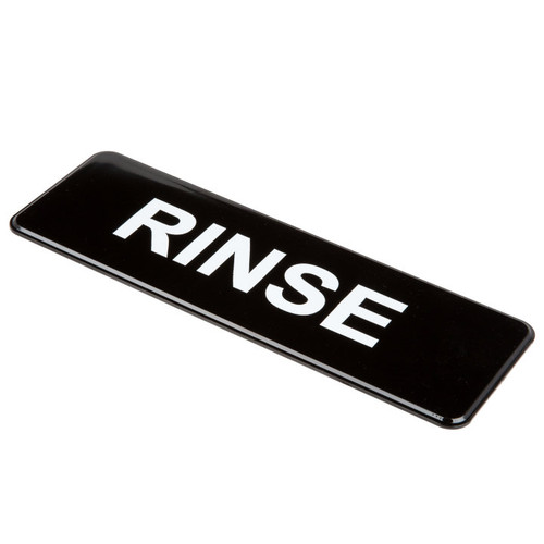 Vollrath 4522 3"H x 9"W Black Rinse Sign