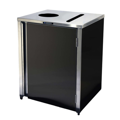Lakeside 3412 46 Gal. Laminate Stainless Steel Top Access 2 Streams Waste Station
