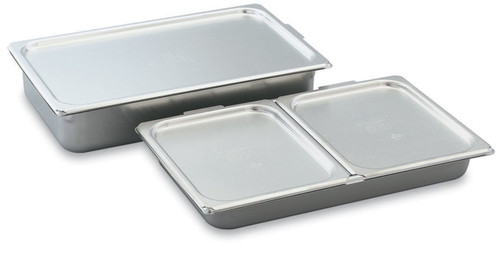 Vollrath 68020 20 3/4"W x 12 3/4"D Full Size Aluminum Flat Solid Handle Formed on End Cover-All