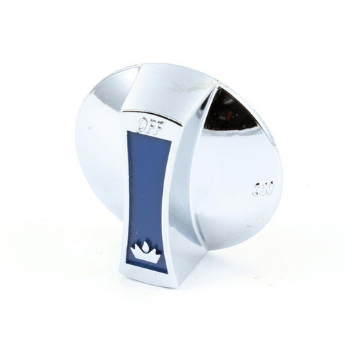 2721 BURNER KNOB WITH LOGO, FLAT SIDE UP (IN OFF POSITI