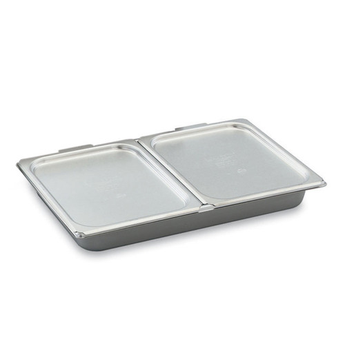 Vollrath 68010 10 3/8"W x 12 3/4"D 1/2 Size Aluminum Solid Flat Handle Formed Cover-All