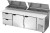 Beverage Air DPD93HC-2 93" W Three-Section Two Door Two Door Pizza Top Refrigerated Counter