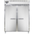Continental Refrigerator DL2RES-SA 57" W Two-Section Stainless Steel Door Reach-In Designer Line Wide Refrigerator