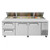 Turbo Air TPR-93SD-D2-N 93" W Three-Section Two Door Two Door Super Deluxe Pizza Prep Table