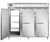 Continental Refrigerator DL3RE-PT 85.5"W Three-Section Steel Door Designer Line Wide Refrigerator