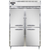 Continental Refrigerator D2RNSAHD 52" W Two-Section Stainless Steel Door Reach-In Designer Line Refrigerator