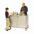 Lakeside 70270 Stainless Steel Condiment Cart Casters with Brakes 50-1/4"W x 27-1/2"D x 47"H