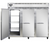 Continental Refrigerator 3FE-SA-PT 85.5" W Three-Section Solid Door Extra-Wide Freezer - 220 Volts
