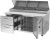 Victory VPPD67HC-2 67.13" W Two-Section One Door One Door UltraSpec Series Pizza Prep Table