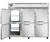 Continental Refrigerator 3FE-SA-PT-HD 85.5" W Three-Section Solid Door Pass-Thru Extra-Wide Freezer - 220 Volts